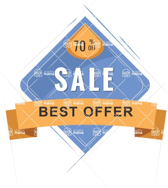 Sale Banner Templates Collection - Abstract Sale Badge Vector Design